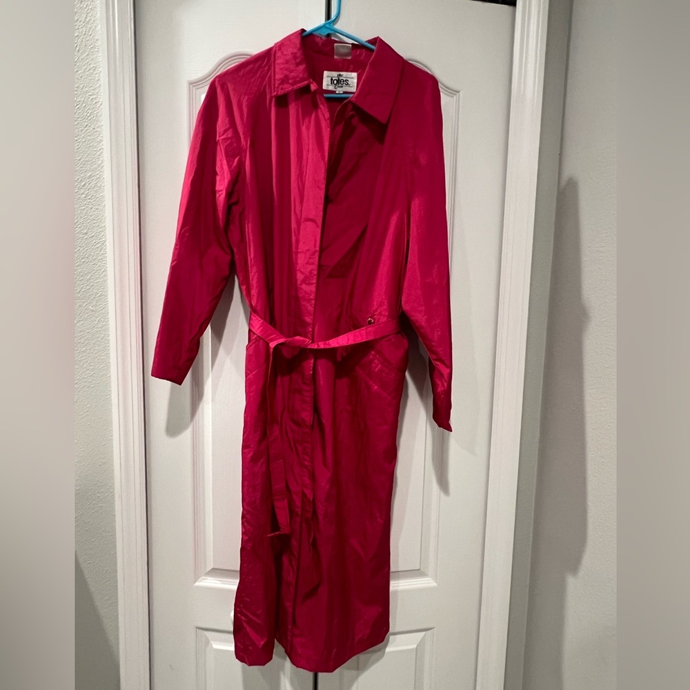 Vintage The Totes Coat Womens Belted Lined Rain Trench Coat  Size 6